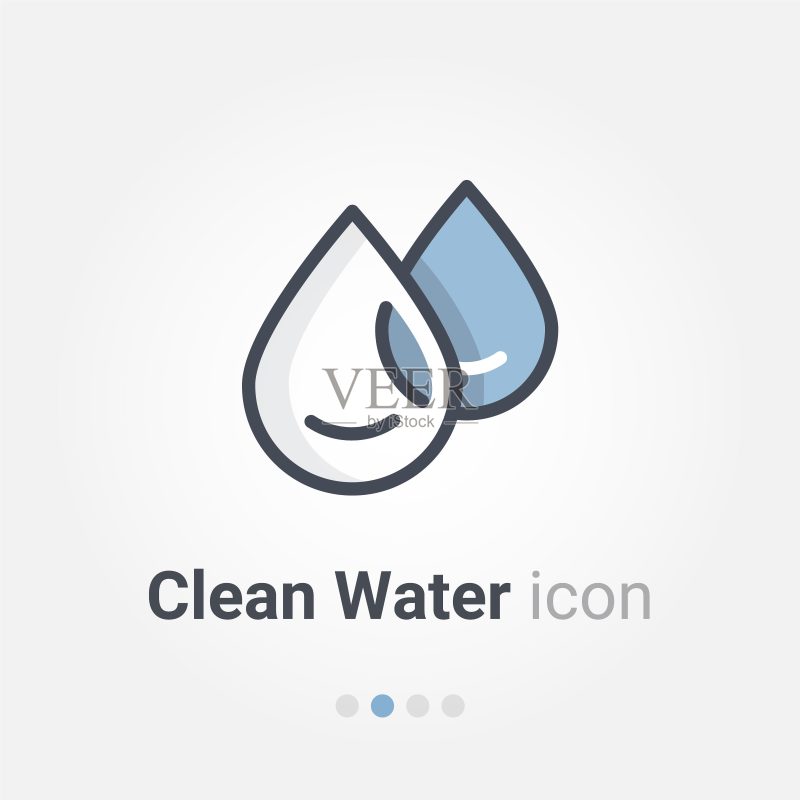 清洁水矢量图标图标素材