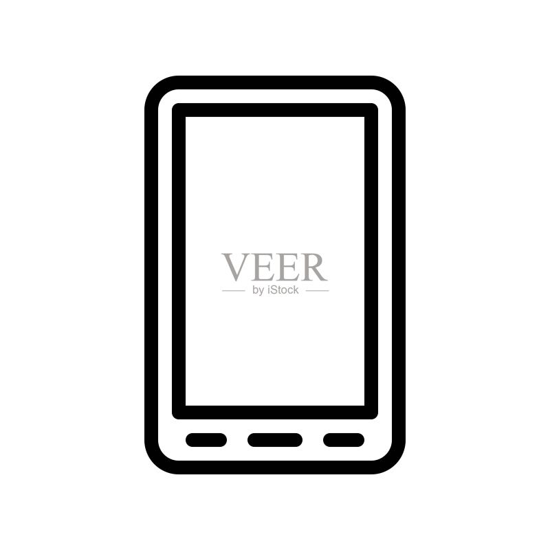手机矢量图,电子设备线性图标(可编辑描边)图标素材