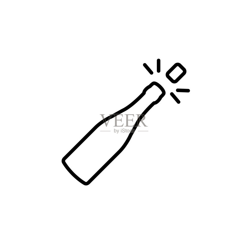 香槟线条图标图标素材