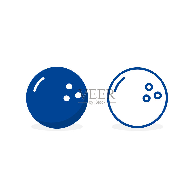 保龄球图标矢量插画图标素材