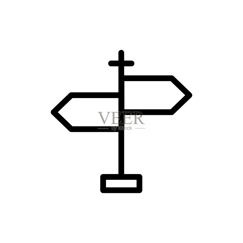 扁平风格公路标志图标图标素材
