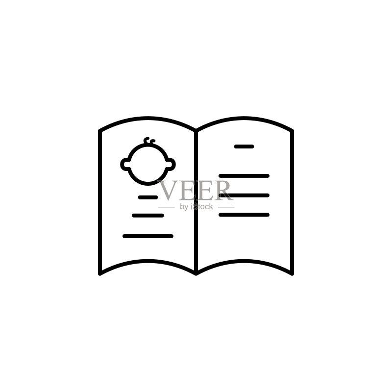 母婴图标书籍元素。网站设计、应用开发专用纤细图标。优质图标图标素材