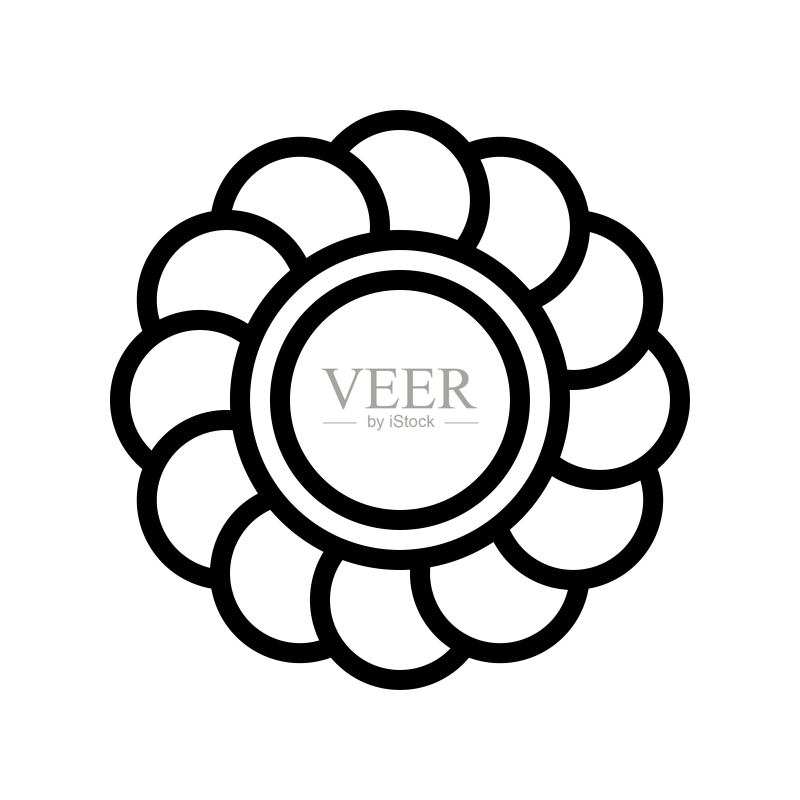 花卉矢量,复活节线条图标可编辑描边图标素材