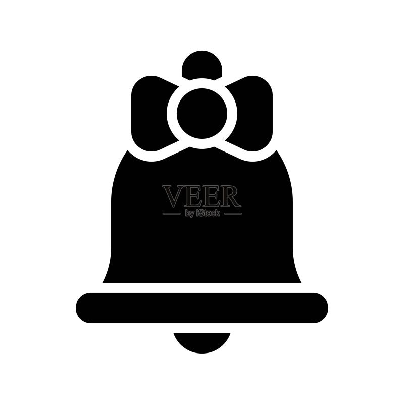 铃铛矢量图,独立复活节实体风格图标图标素材