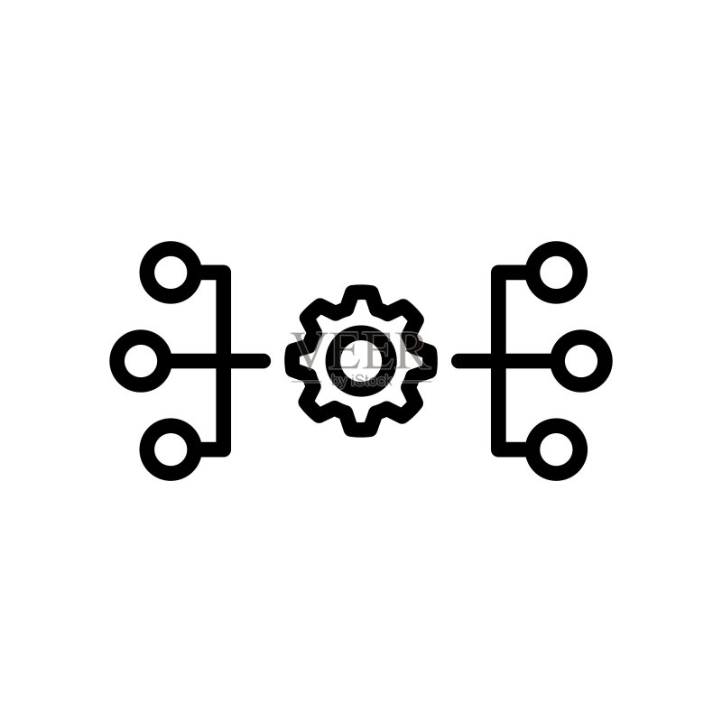 算法图标,矢量插图图标素材