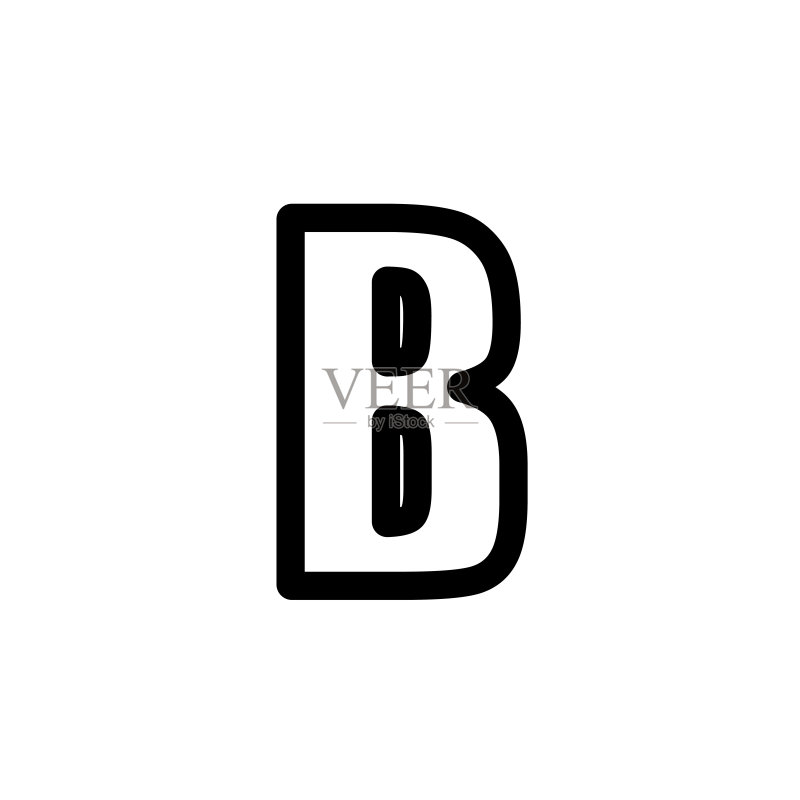 用户界面轮廓集合中的粗体文本图标。在白色背景上隔离的细线粗体文本图标。图标素材
