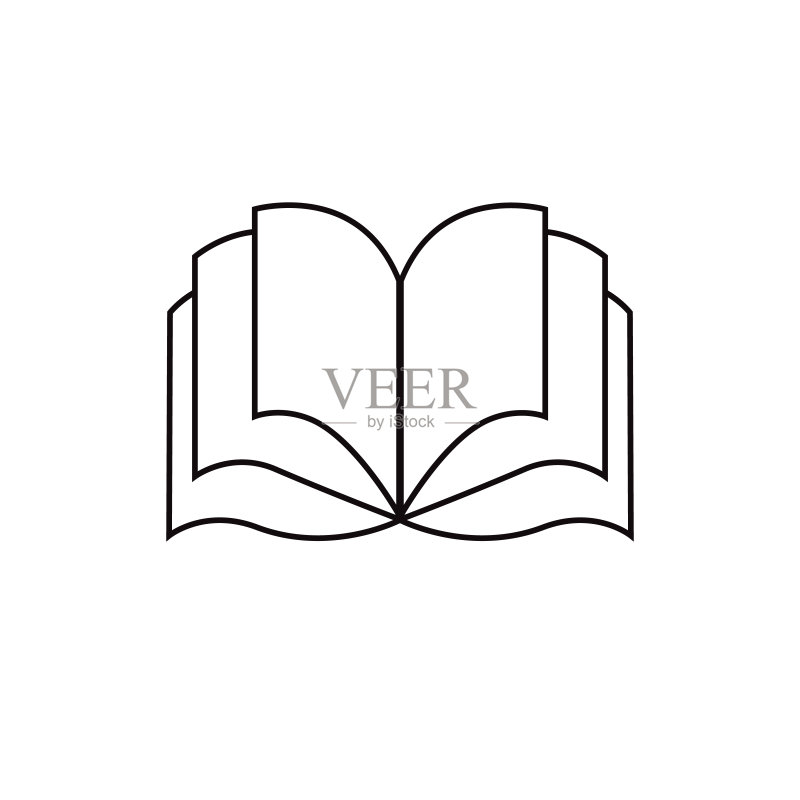 书籍线条图标矢量插画图标素材