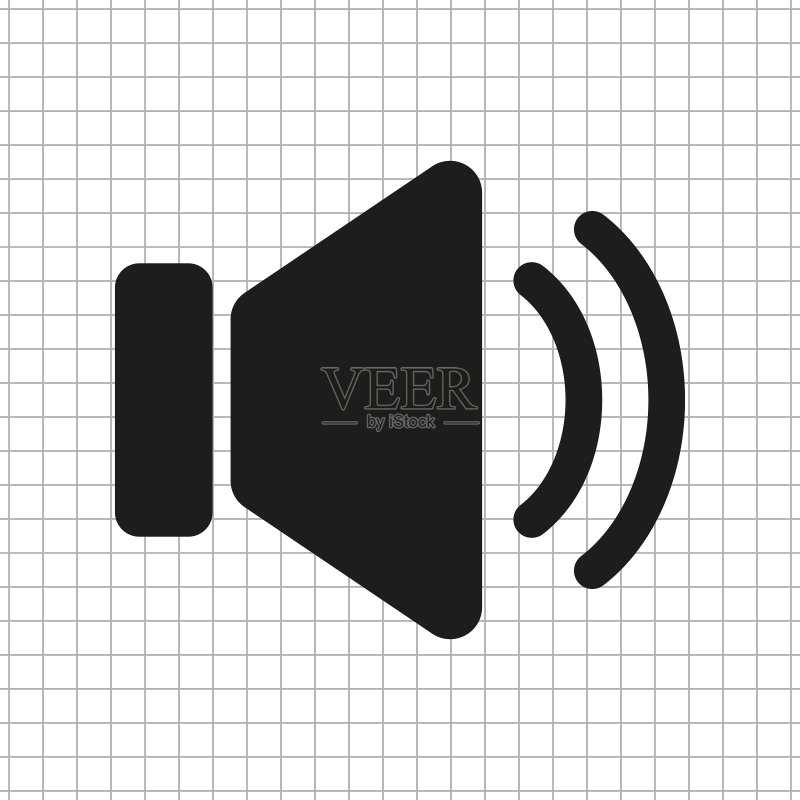 扬声器音量黑色矢量图标图标素材