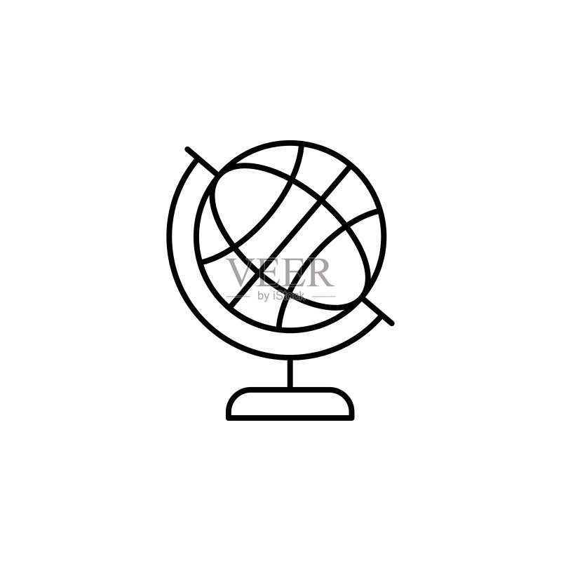 地球仪地理图标教育元素标志符号,可用于网页Logo移动应用UI UX图标素材
