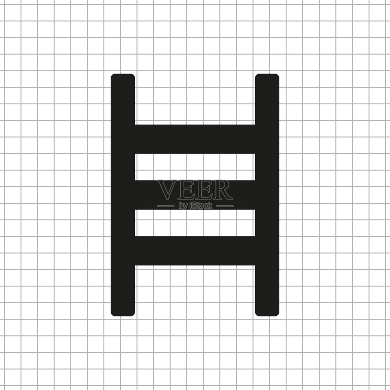 黑色矢量梯子图标图标素材