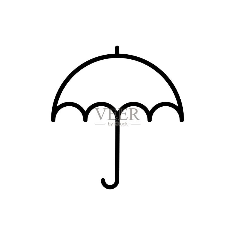 雨伞防护罩矢量图标,EPS 10图标素材