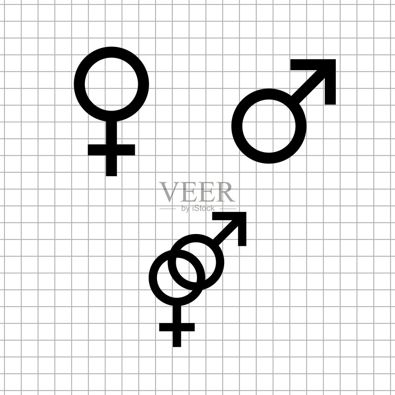 男女矢量图标集图标素材