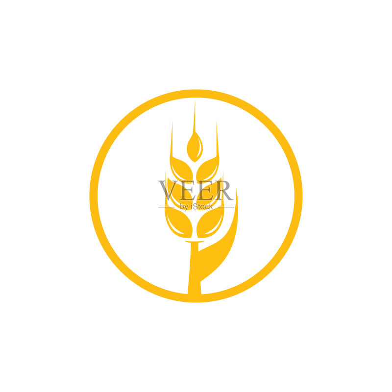小麦符号模版矢量图标设计,小麦矢量图图标素材