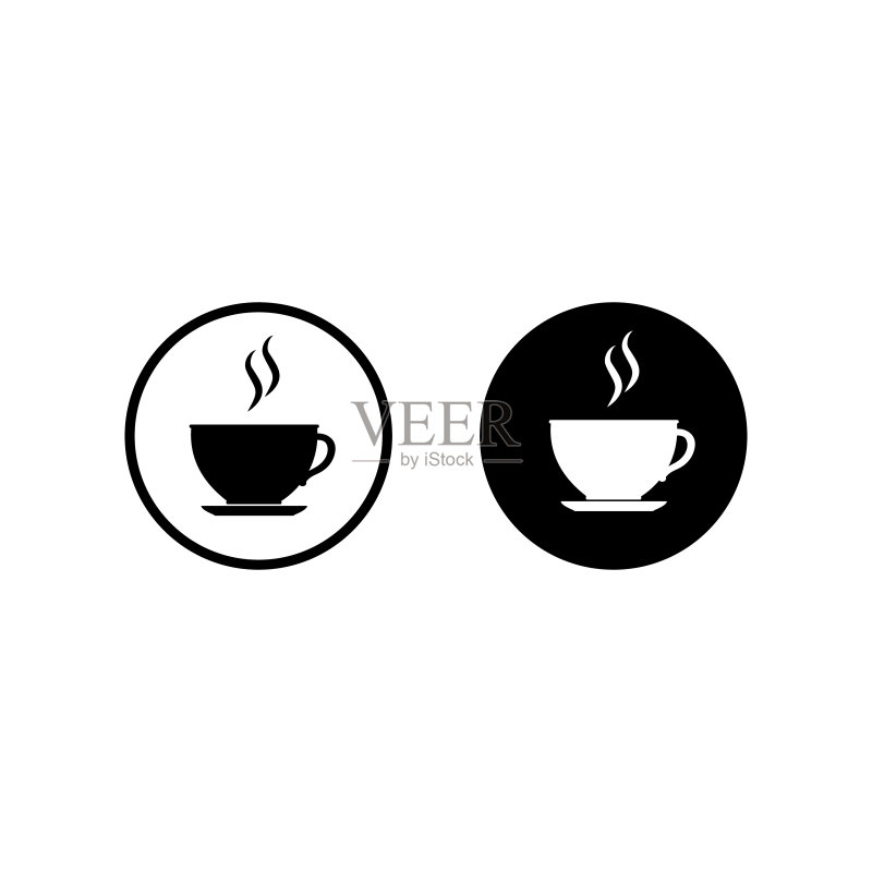 咖啡杯,咖啡杯图标,与白色背景隔离的咖啡图标图标素材