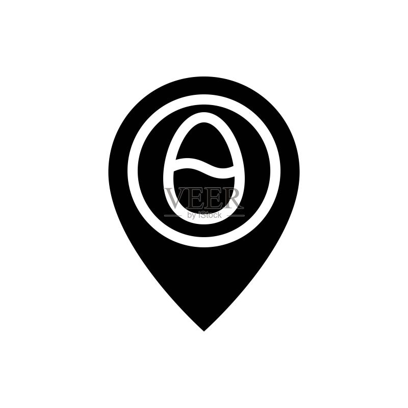 图钉矢量图,复活节图标图标素材