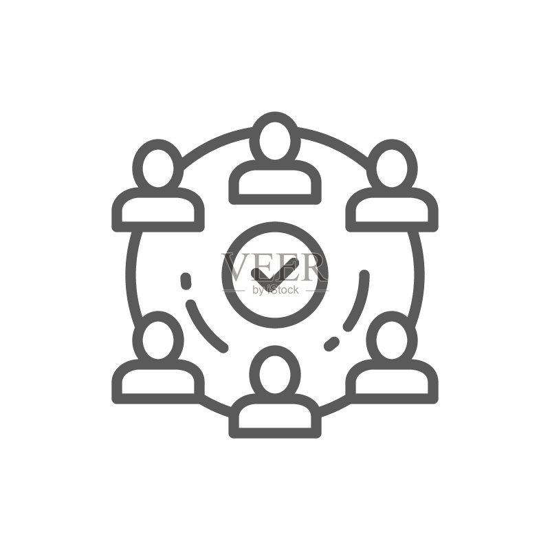 项目团队线性图标图标素材