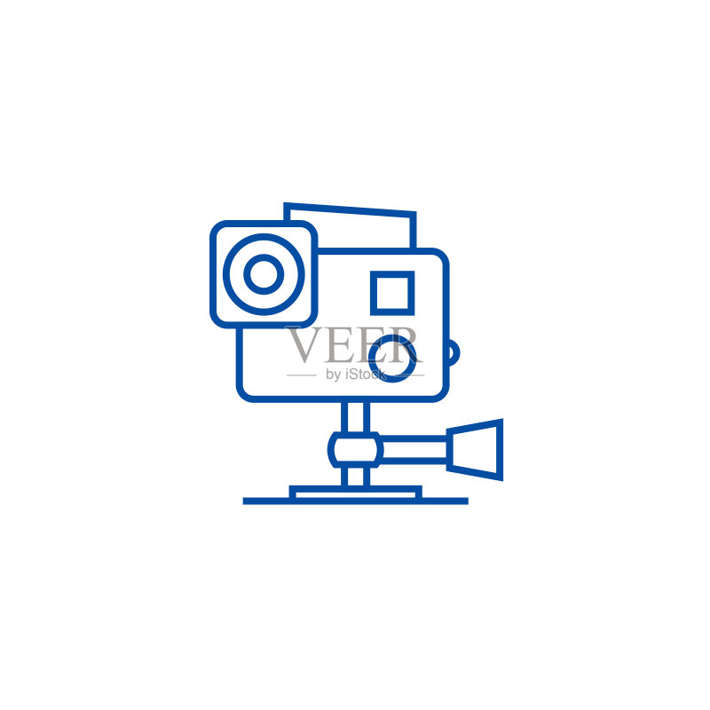 GoPro摄像机线性图标概念图标素材