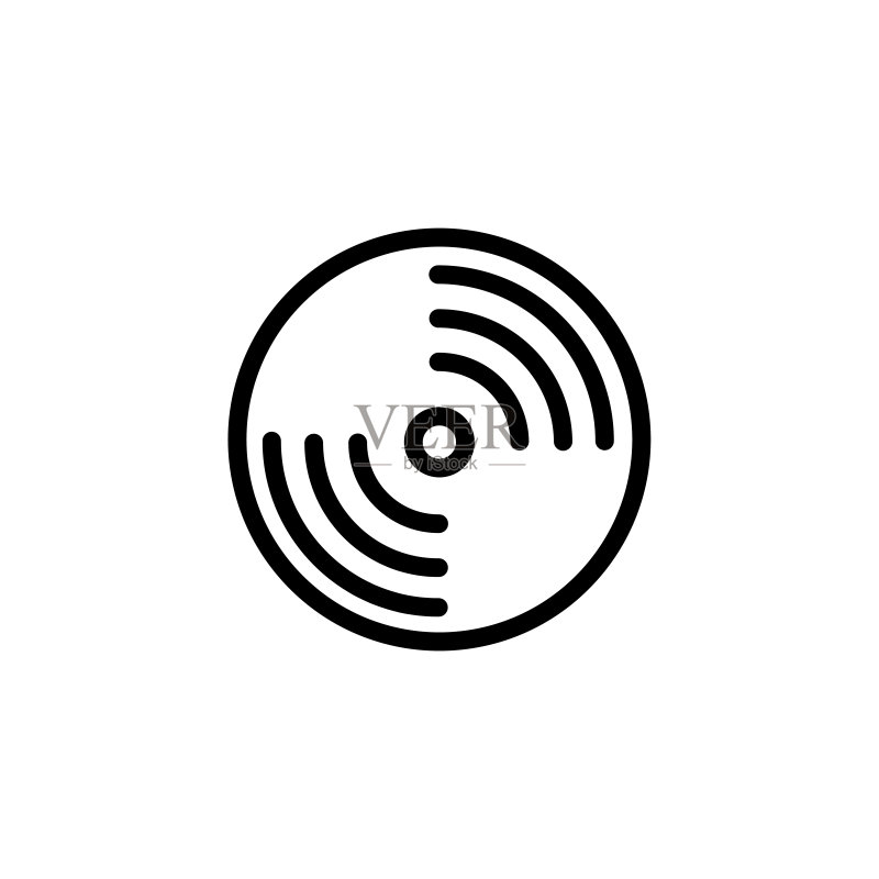 CD或DVD矢量图标图标素材
