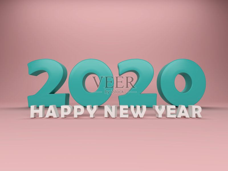 新年2020创意设计概念正版图片素材