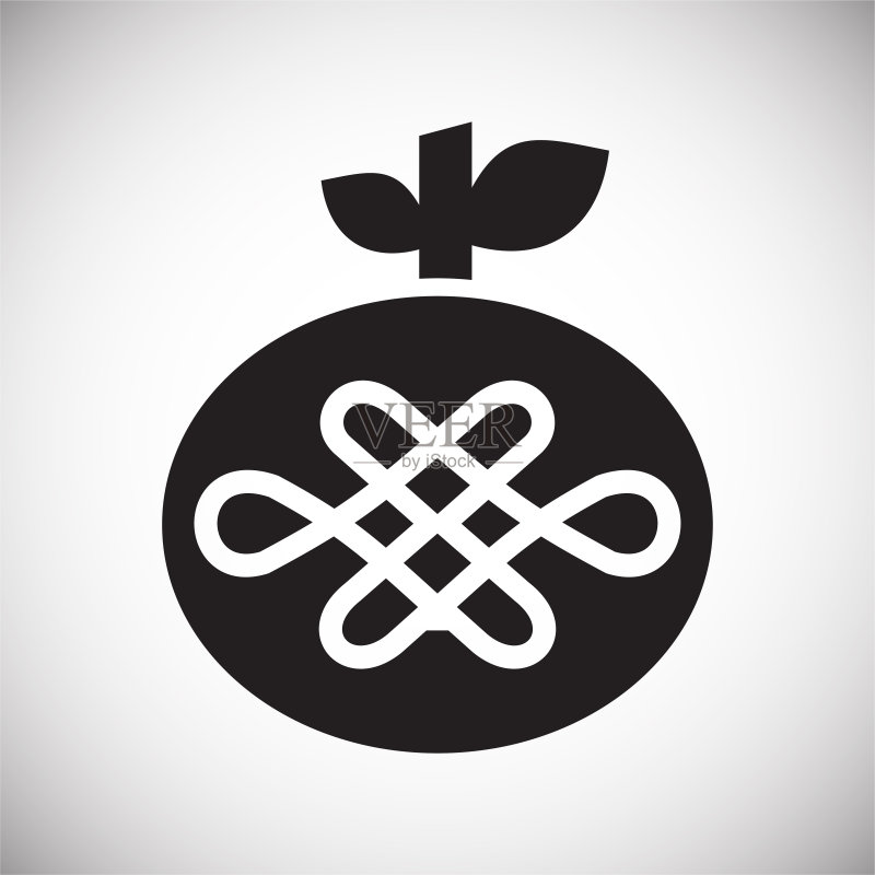 中国新年相关图标的背景图形和网页设计。简单的矢量信号。网站按钮或手机应用的互联网概念符号。正版插画素材