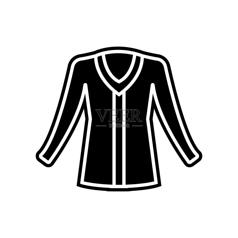 女士套装图标:移动概念和Web应用服装元素,网站设计和应用开发标志图标素材