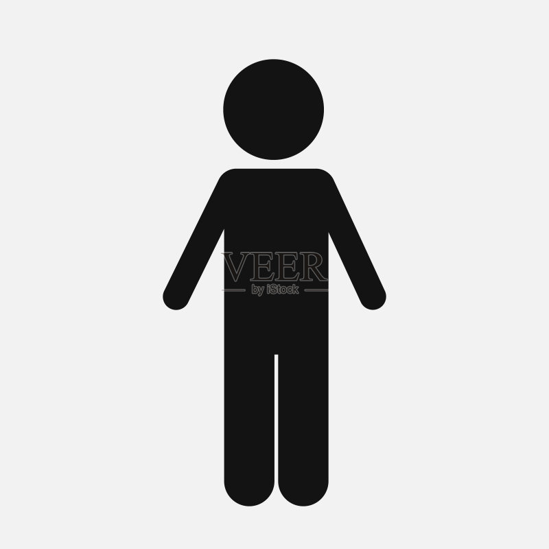 白色背景上的男人图标矢量图图标素材