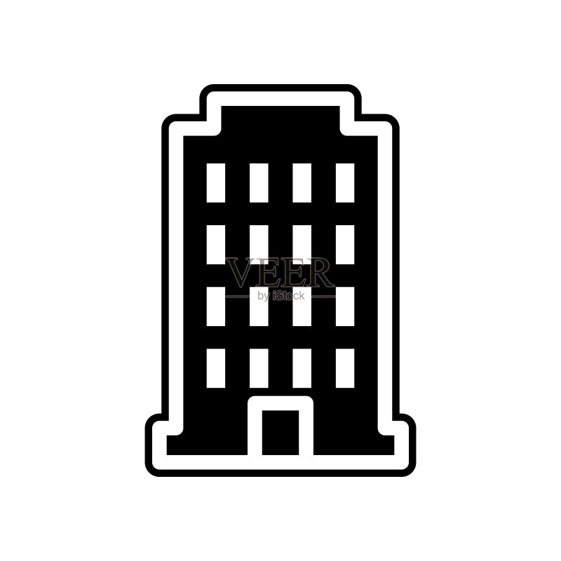 建筑图标,用于移动概念和Web应用程序的建筑物元素图标,用于网站设计和开发、应用程序开发的字形、扁平图标图标素材