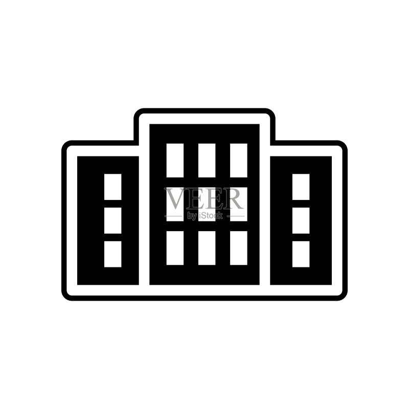 医院图标——建筑元素,用于移动概念和Web应用,网站设计和App开发的标志、扁平图标图标素材