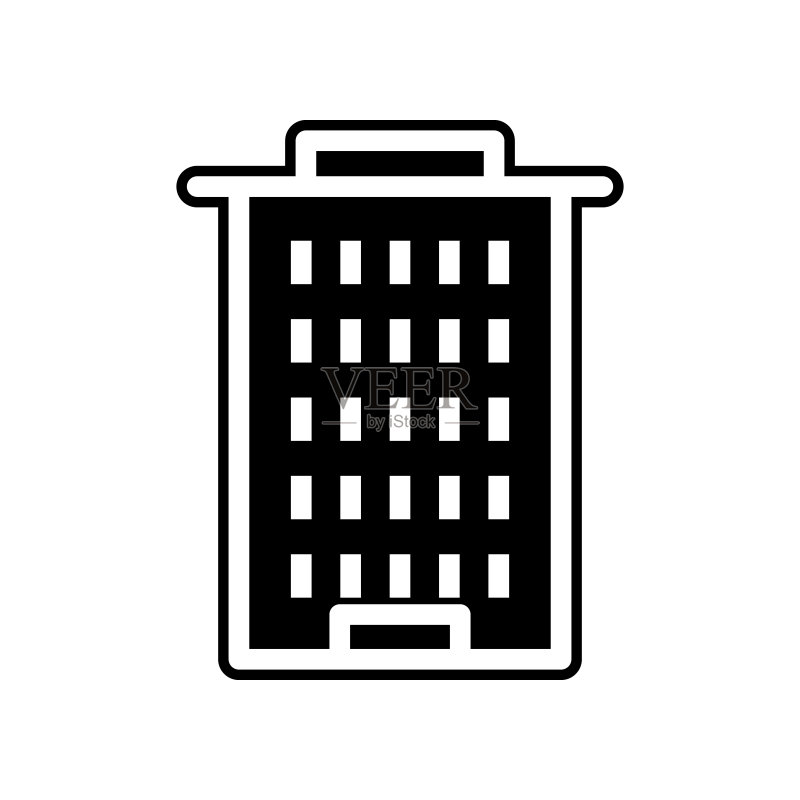 住宅楼图标。用于移动概念和Web应用程序的建筑物元素图标。网站设计、应用程序开发的标志、扁平图标图标素材