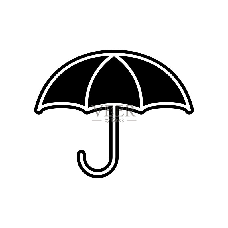 雨伞图标,保险元素,扁平APP图标设计图标素材