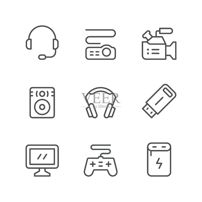 小工具线性图标合集图标素材