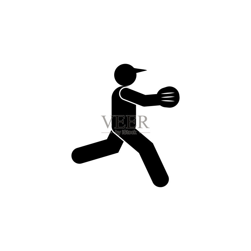棒球运动图标元素(可用于网页、logo、移动应用、UI、UX)图标素材