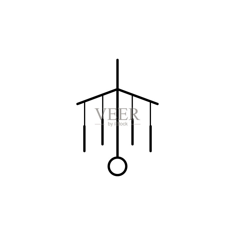 用于SPA轮廓图标的风铃变体。符号可用于Web、logo、移动应用程序、UI、UX图标素材