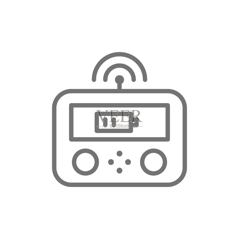 无人机远程控制器游戏手柄控制面板线性图标图标素材