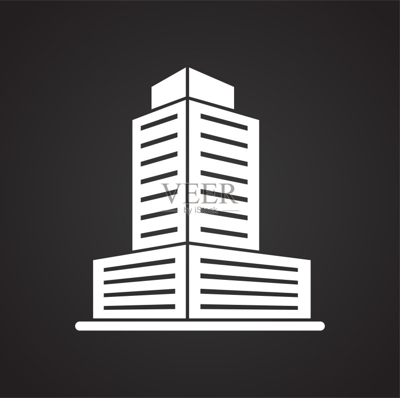 建筑图标,用于图形和网页设计。简单的矢量标志。网站按钮或移动应用程序的互联网概念符号。图标素材