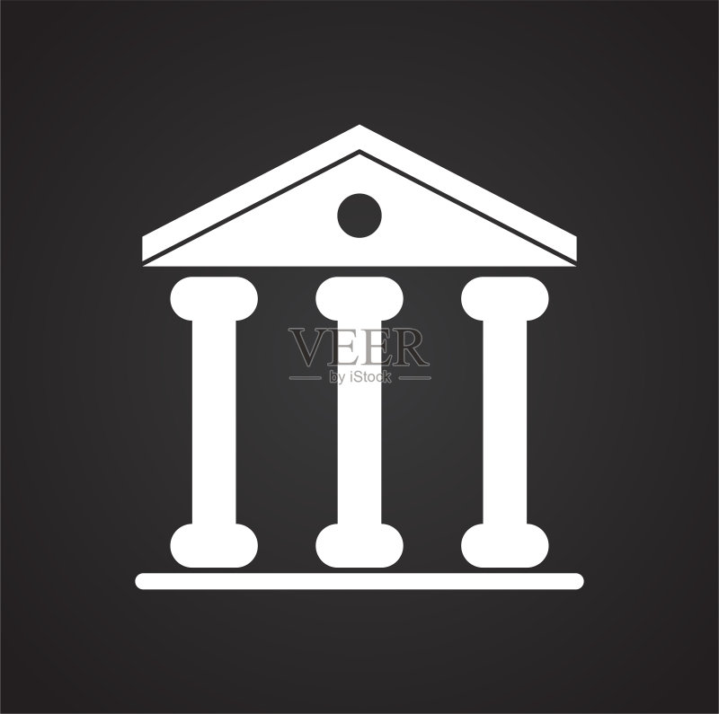 建筑图标,用于图形和网页设计。简单的矢量标志。网站按钮或移动应用程序的互联网概念符号。图标素材