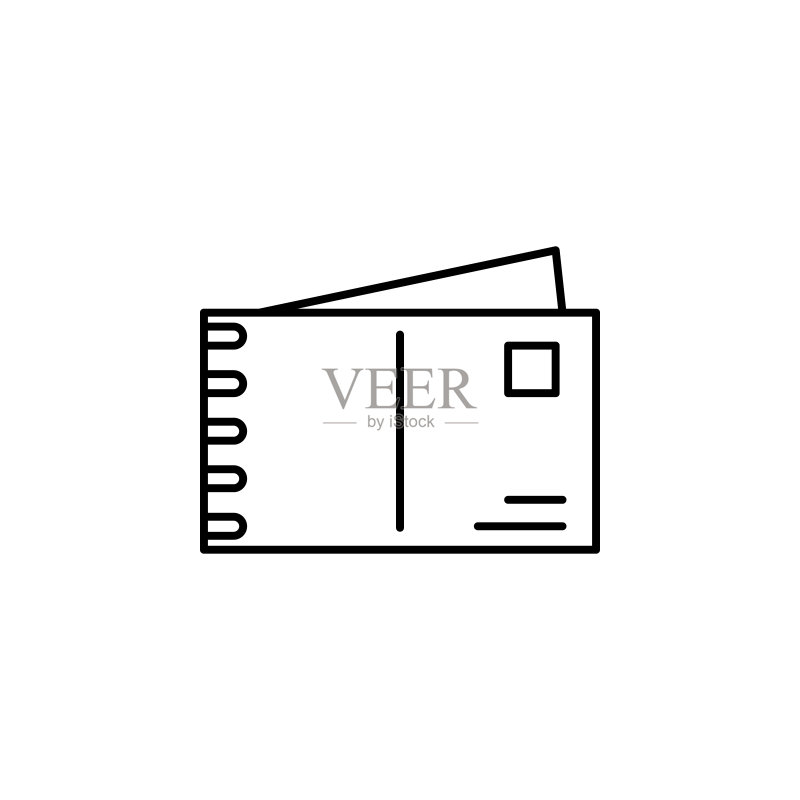 邮件、信件图标。旅行元素插画,可用于网页、Logo、APP、UI、UX图标素材