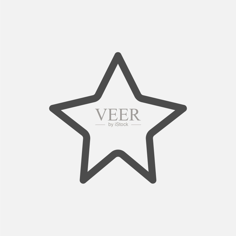白色背景上的星星图标矢量图图标素材