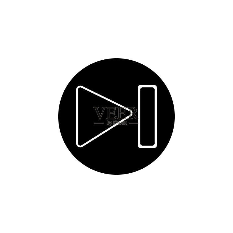 下一个媒体播放器图标,标志和符号可用于网页、logo、移动应用、UI、UX图标素材