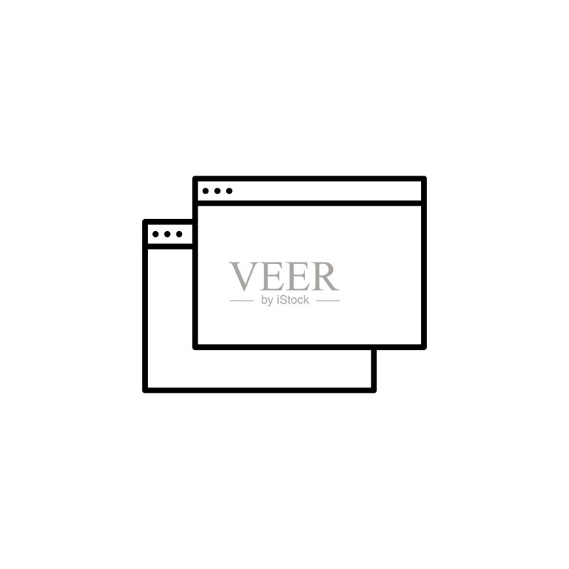 APP窗口轮廓图标(可用于网页、LOGO、移动APP、UI、UX)图标素材