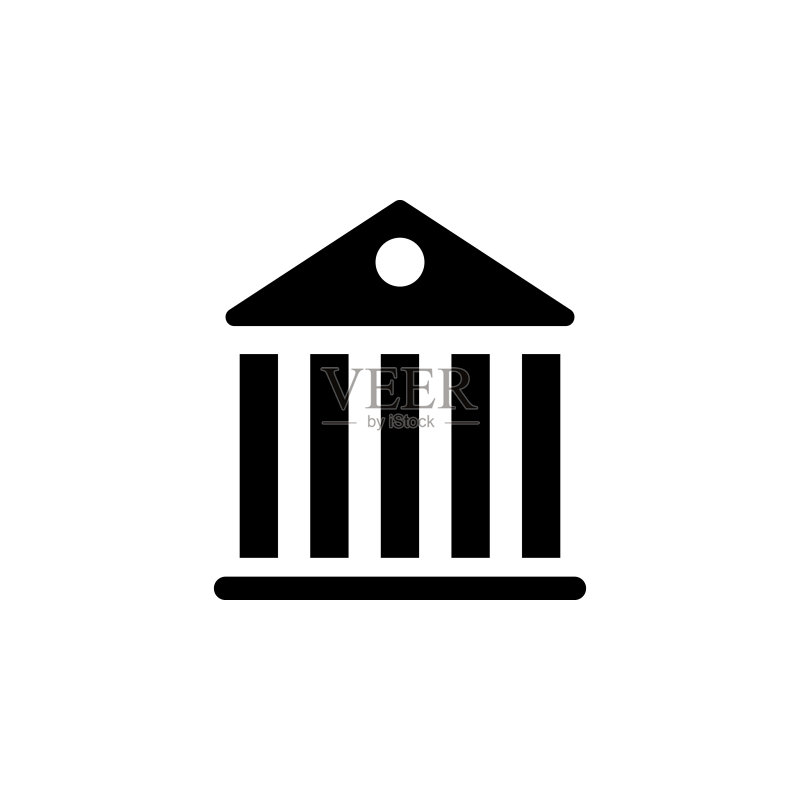 政府万神殿建筑图标,可用于网页、徽标、移动应用程序、UI、UX图标素材