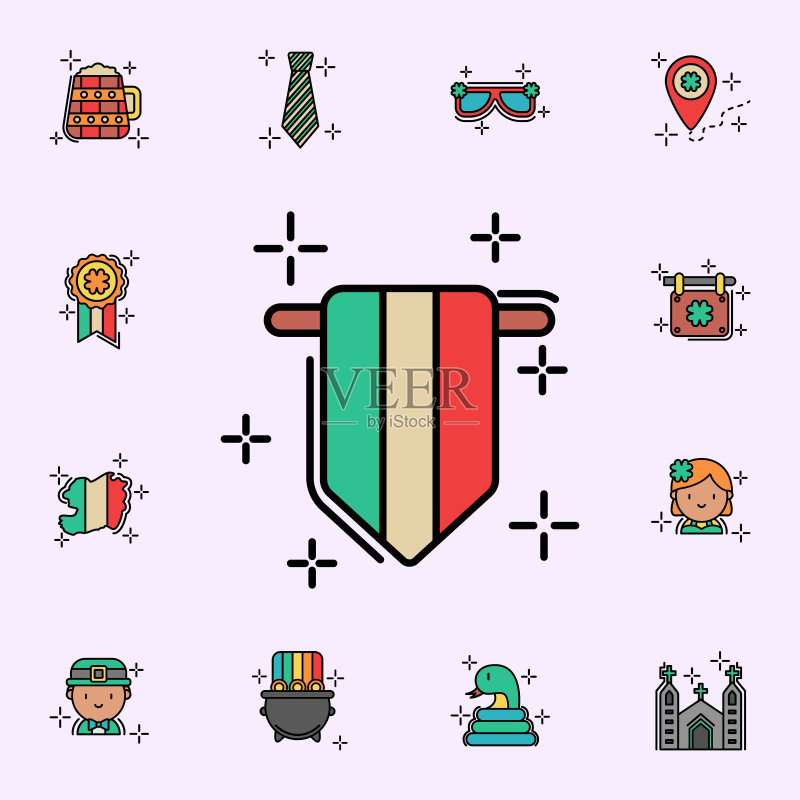 爱尔兰旗帜图标图标素材