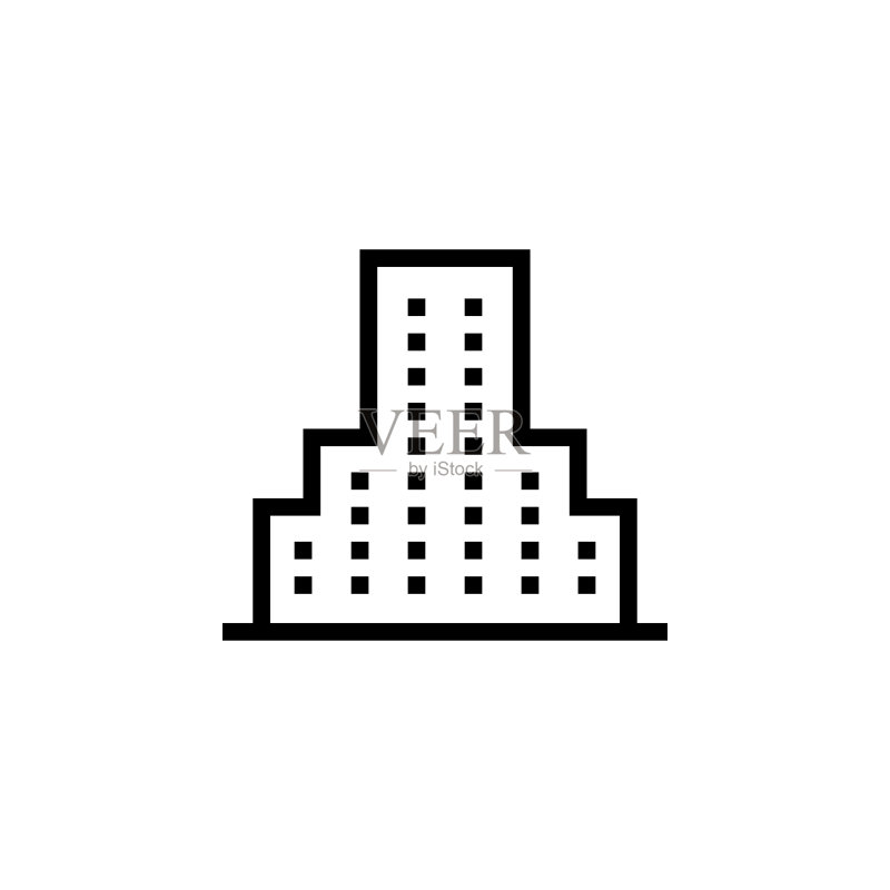 建筑图标,网站设计和App开发的细线图标,高级图标图标素材
