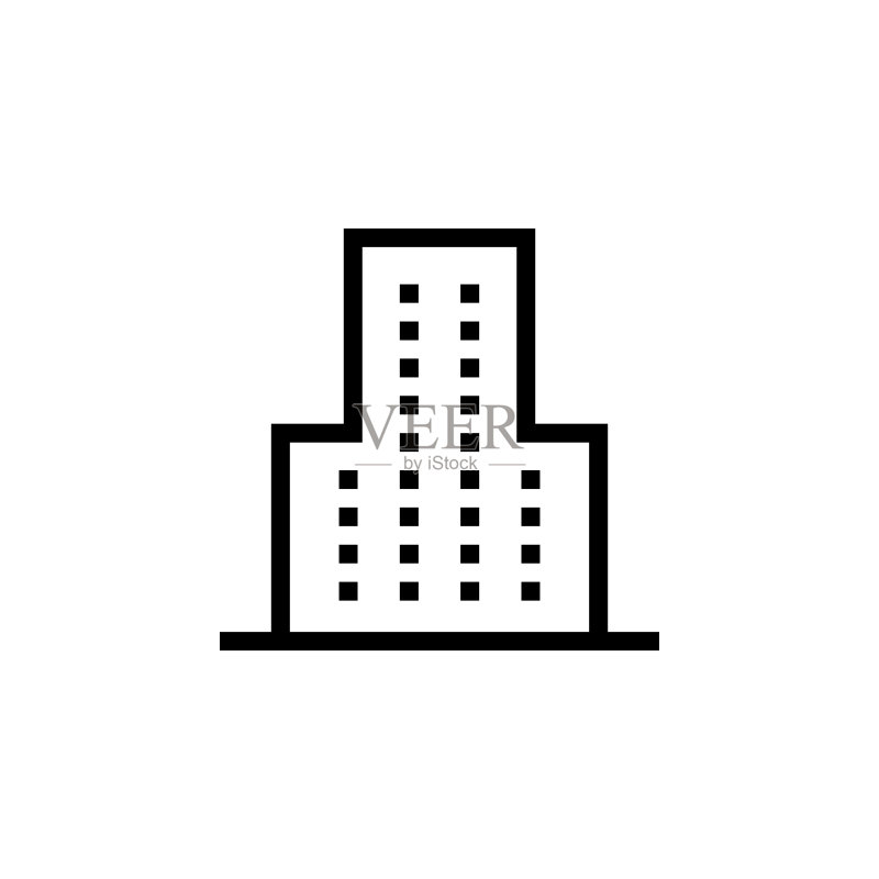 建筑图标,网站设计和App开发的细线图标,高级图标图标素材