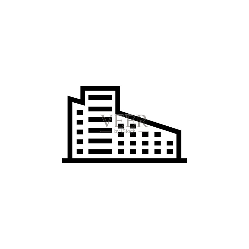 建筑图标,网站设计和App开发的细线图标,高级图标图标素材