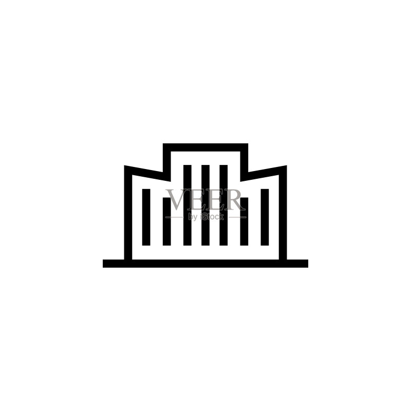建筑图标,网站设计和App开发的细线图标,高级图标图标素材