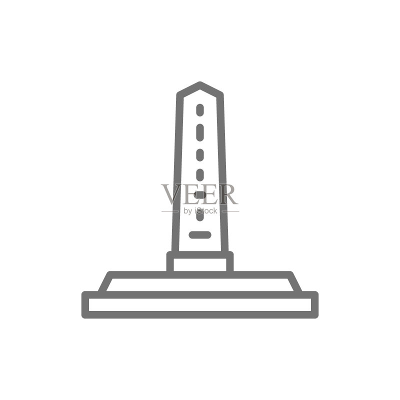 埃及方尖碑古老柱形图标图标素材
