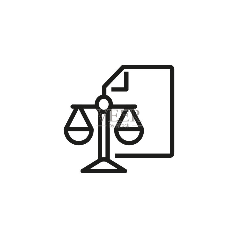 法律系统线性图标图标素材