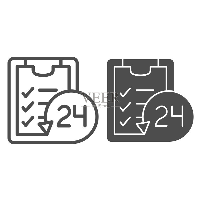 全天候列表线性字形图标图标素材