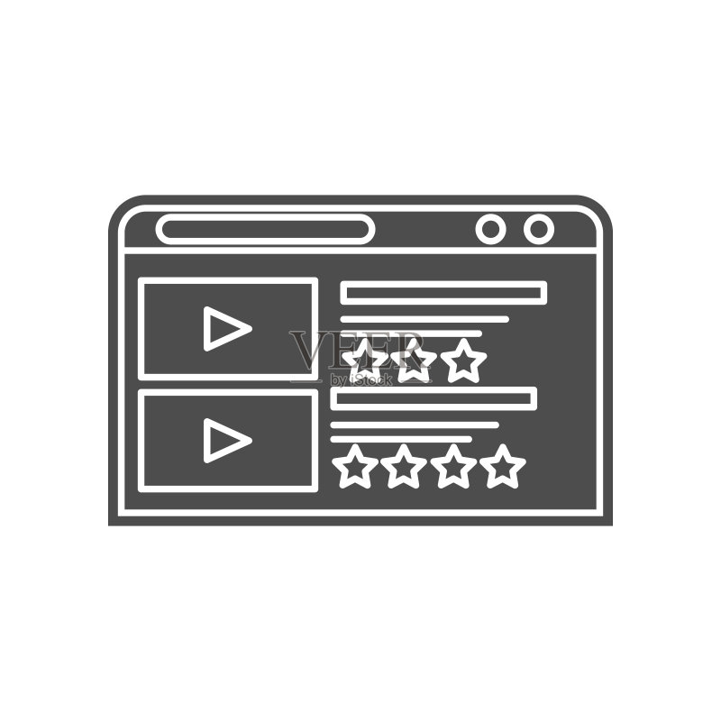 浏览器图标上的旅游景点描述:用于移动概念和Web应用程序的简约元素,用于网站设计和开发、应用程序开发的字形扁平图标图标素材